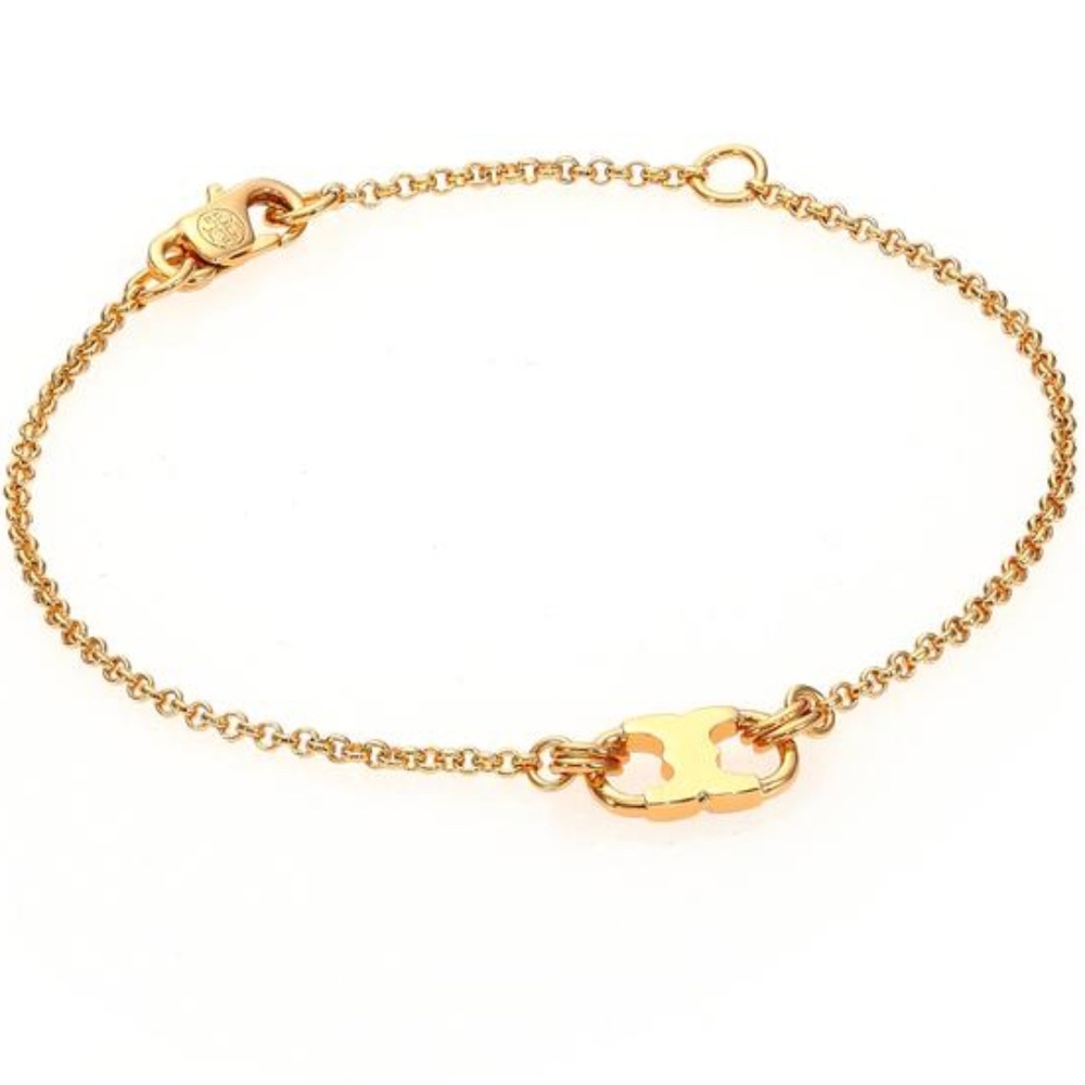 NWT Tory Burch Gemini Link Delicate Chain Bracelet Rtl $129